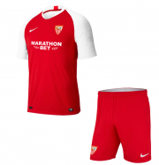 Kids Sevilla 2019-20 Away Soccer Shirt With Shorts