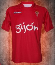 2015-16 Sporting Gijon Away Soccer Jersey Red