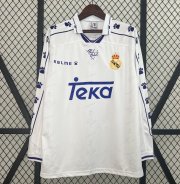 1994-96 Real Madrid Retro Long Sleeve Home Soccer Jersey Shirt
