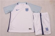 Kids England 2016 Euro Home Soccer Shirt With Shorts