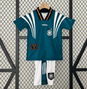 1996 Germany Retro Kids Away Soccer Kits Shirt With Shorts