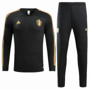 2018 Belgium Black Training Kit(Sweat Top Shirt+Trouser)