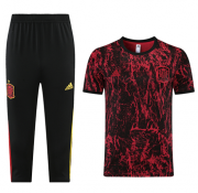 2021-22 Spain Red Training Kits Shirt with 3/4 Pants