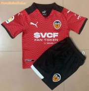 Kids Valencia 2021-22 Away Soccer Kits Shirt With Shorts