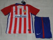 Kids Atletico Madrid 2015-16 Home Soccer Shirt With Shorts