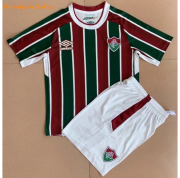 2021-22 Fluminense Kids Home Soccer Kits Shirt With Shorts