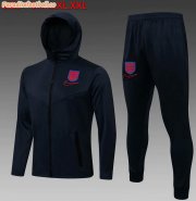 2021-22 England Dark Blue Training Kits Hoodie Jacket with Pants