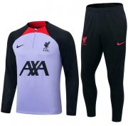 2022-23 Liverpool Purple Black Training Kits Sweatshirt with Pants