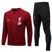 2022-23 Liverpool Burgundy Training Kits Jacket with Pants