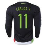 2015 Mexico CARLOS V #11 LS Home Soccer Jersey