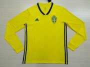 2018 World Cup Sweden Home LS Soccer Jersey