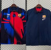 2023-24 Barcelona Blue Red Reversible Trench Coat Jacket