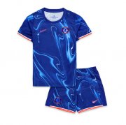 2024-25 Chelsea Home Kids Soccer Kits Shirt with Shorts