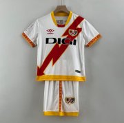 2023-24 Rayo Vallecano Kids Home Soccer Kits Shirt With Shorts