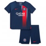 Kids 2023-24 PSG Home Soccer Kits Shirt with Shorts