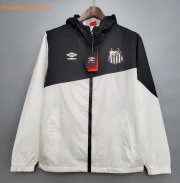 2021-22 Santos FC White Black Hoodie Windbreaker Jacket