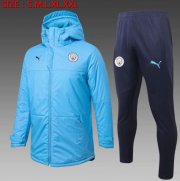 2020-21 Manchester City Blue Cotton Warn Coat Kits