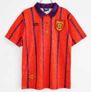 1994 Scotland Retro Orange Away Soccer Jersey Shirt
