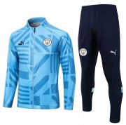 2022-23 Manchester City Light Blue Training Kits Jacket with Pants