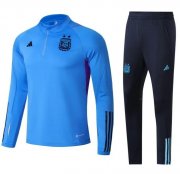 2022 FIFA World Cup Argentina Blue Training Kits Sweatshirt with Pants