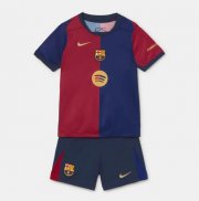 2024-25 Barcelona Kids Home Another Soccer Kits Shirt With Shorts