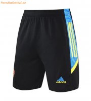 2021-22 Manchester United Black Blue Training Shorts
