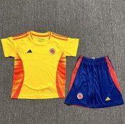 2024 Copa America Colombia Kids Home Soccer Kits Shirt With Shorts