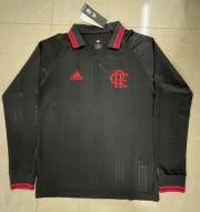 Flamengo Retro Black Long Sleeve Soccer Jersey Shirt