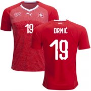2018 World Cup Switzerland Home Soccer Jersey Shirt Josip Drmic #19