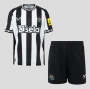 2023-24 Newcastle United Kids Home Soccer Kits Shirt With Shorts