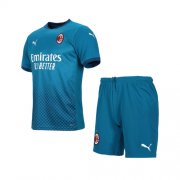 2020-21 AC Milan Kids Third Away Soccer Kits Shirt with Shorts