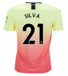 2019-20 Manchester City Third Away Soccer Jersey Shirt Silva #21