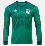 2022 FIFA World Cup Mexico Long Sleeve Home Soccer Jersey Shirt