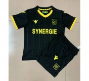 Kids FC Nantes 2020-21 Away Black Soccer Kits Shirt With Shorts