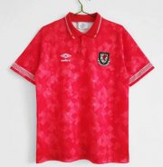 1990-92 Wales Retro Home Red Soccer Jersey Shirt