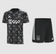 2023-24 Ajax Kids Third Away Soccer Kits Shirt With Shorts