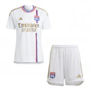 2023-24 Olympique Lyonnais Kids Home Soccer Kits Shirt with Shorts