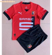 2022-23 Stade Rennais Kids Home Soccer Kits Shirt with Shorts