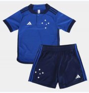 Kids Cruzeiro 2023-24 Home Soccer Kits Shirt With Shorts