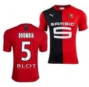 2019-20 Stade Rennais Home Soccer Jersey Shirt Souleyman Doumbia #5
