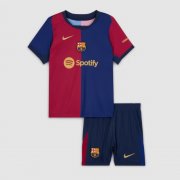 2024-25 Barcelona Kids Home Soccer Kits Shirt With Shorts