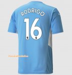 2021-22 Manchester City Home Soccer Jersey Shirt with Rodrigo 16 printing