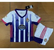 Kids Real Valladolid 2020-21 Home Soccer Kits Shirt With Shorts
