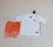 Kids Holland Netherlands 2015-16 Away Soccer Shirt With Shorts