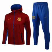 2021-22 Barcelona Blue Red Training Kits Hoodie Jacket with Pants