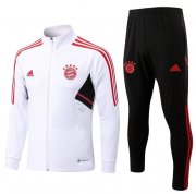 2022-23 Bayern Munich White Training Kits Jacket with Pants