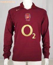 2005-06 Arsenal Retro Long Sleeve Home Soccer Jersey Shirt