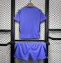 2024-25 Manchester United Kids Purple Goalkeeper Soccer Children Kits Shirt With Shorts