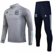 2020 Spain Light Grey Sweat Shirt and Pants Training Kit