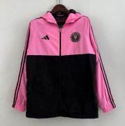 2023-24 Inter Miami CF Pink Black Hoodie Windbreaker Jacket